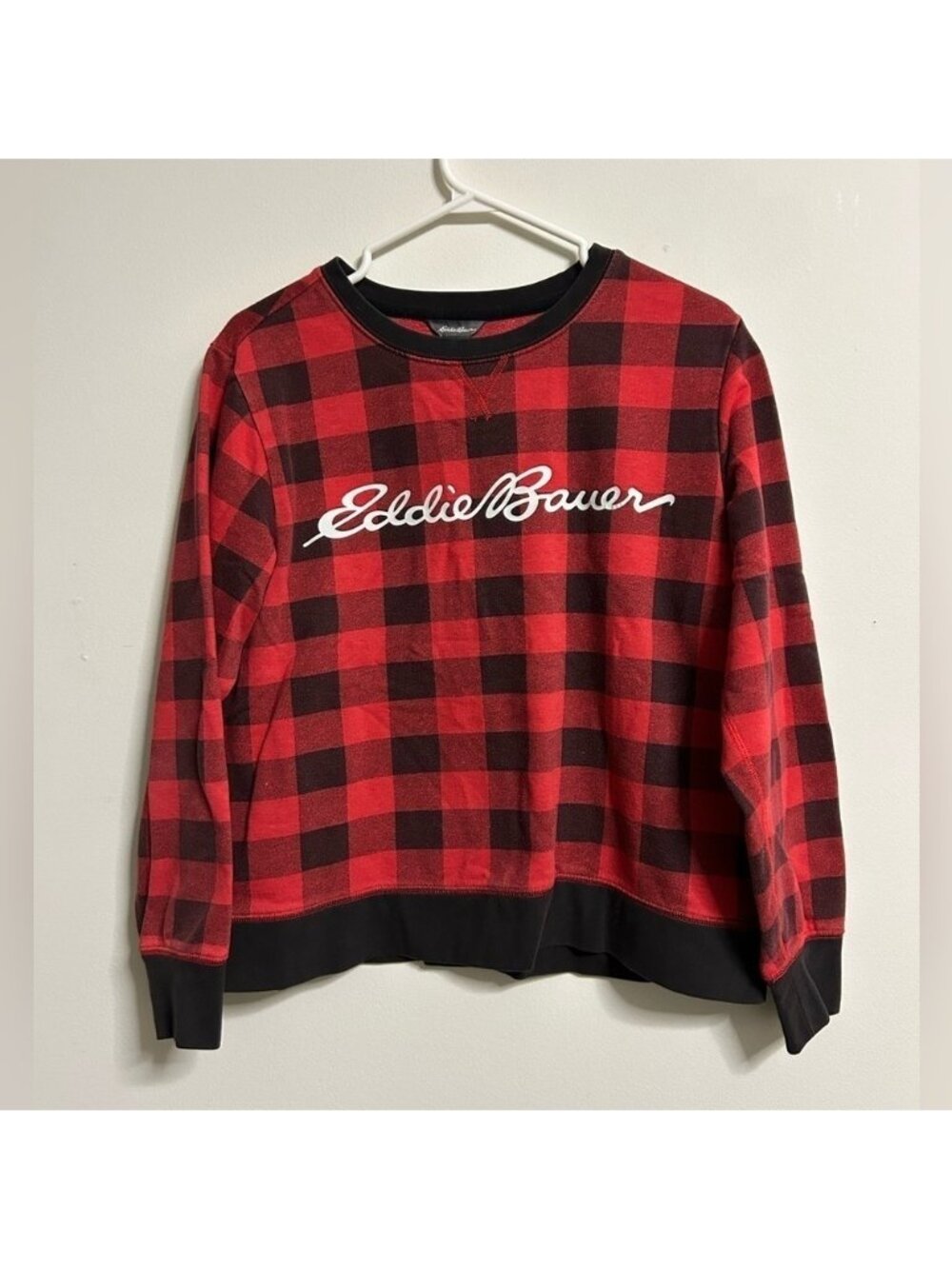 Eddie Bauer Plaid Crewneck